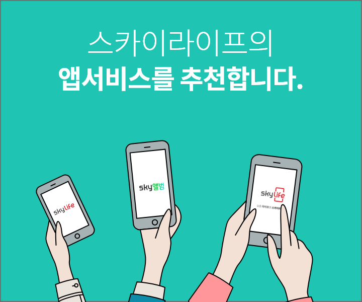 스카이라이프의 앱서비스를 추천합니다.